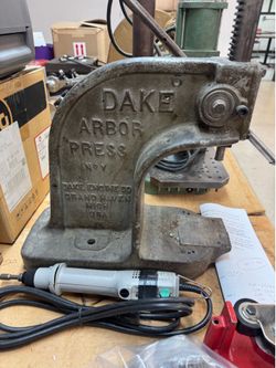 Vintage Dake Arbor Press No. 1 USA Made Heavy Duty