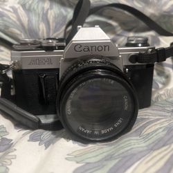 Canon AE-1 35mm , With 50mm  Lens and  Case 