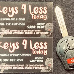 [$100 in Upland] Nissan & Infiniti Head Key & Remote Copy (Sentra, Versa Note, G35, Rogue, Juke, Armada, Pathfinder, FX35, FX45)