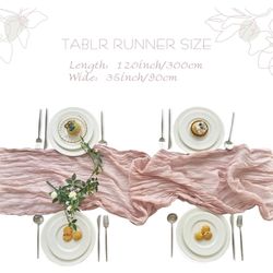 Cheesecloth Table Runner -  2 Pcs
