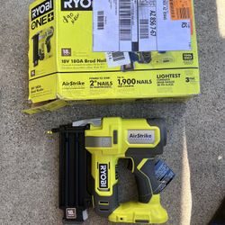 Ryobi 18v Cordless 18GA Brad Nailer TOOL ONLY