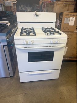 Stove gas range Frigidaire 4 burner white w 30”