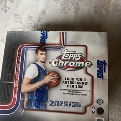 2025-26 Topps Chrome Jumbo Hobby Box (3 Autos)