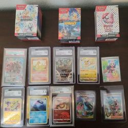 Pokemon Bundles, Slabs, and Sleeved Cards