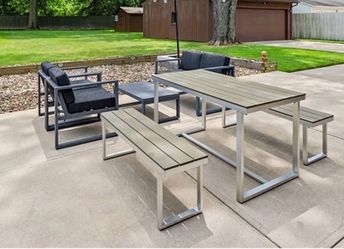 Modern patio lawn furniture picnic table chairs loveseat etc