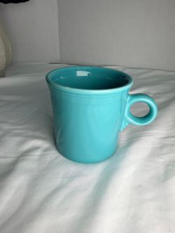 Fiesta Turquoise Ring Handle Mug Coffee Cup Homer Laughlin HLC USA Fiestaware