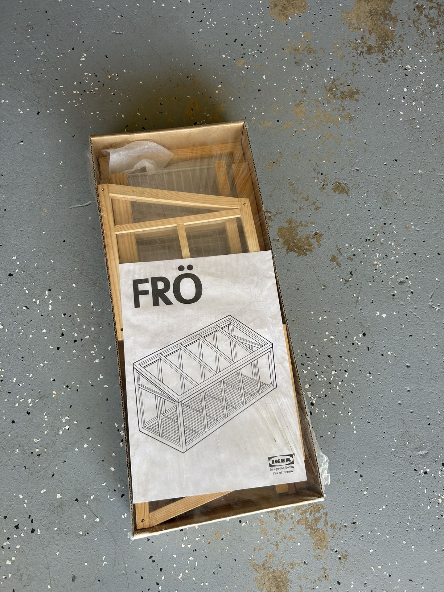 IKEA Wood Greenhouse Planter New In Box