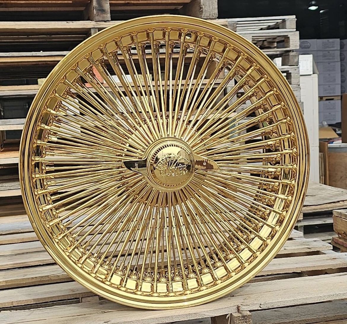 Gold Wire Wheels 13”-22” 5 Lug Rims 