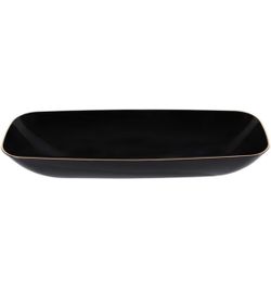 Disposable Rectangular Bowl (black & gold)