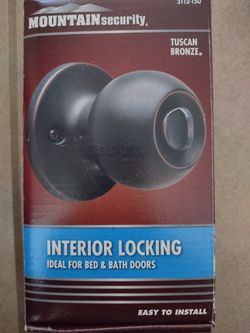 Mountain Security Interior Locking Bed/Bath, Tuscan Bronze Finish