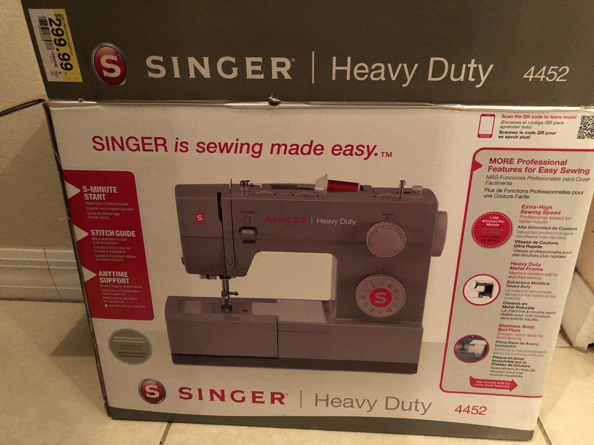 Singer Heavy Duty HD 4452 Sewing Machine