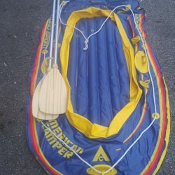 2 Person Inflatable raft With Oars