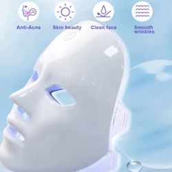 7 Colors LED Facial Mask Photon Therapy Face Skin Care Mask Anti Acne Therapy Skin Rejuvenation Wrinkle Removal Face Beauty