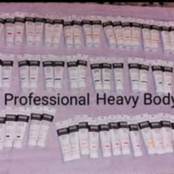 HUGE Liquitex Professional Heavy Body Acrylics (Over 80 tubes). ALL BRAND NEW!!