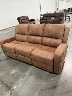 🛋️ New Reclining Sofa & Loveseat Set – Gray or Brown
