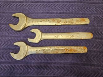 1940s Vintage J.H. Williams Superwrench Lot Large Industrial Mechanic Wrenches 1-7/8" 1-5/8" 1-7/16"