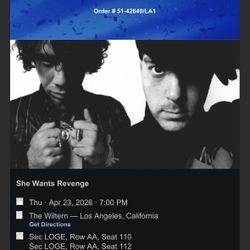 She Wants Revenge @ The Wiltern 4/23