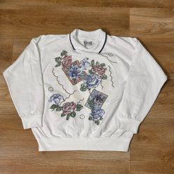Vintage Woman’s Collared Sweatshirt