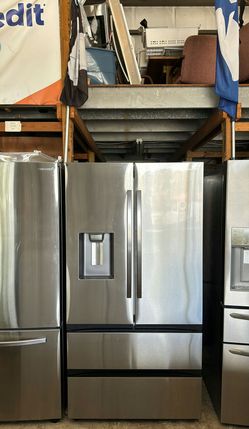 Samsung 4-Door Refrigerator (French Door Fridge with Drawer Freezer) Stainless Steel - Water Dispenser LED Lighting