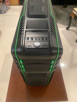 DIYPC Skyline-06-WG Black/Green Dual USB 3.0 ATX Full Tower Gaming Computer Case