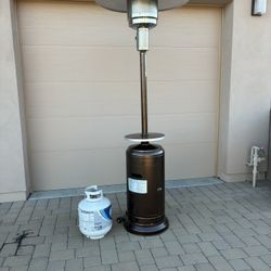 Gas Patio Heater With Full Propane Tank