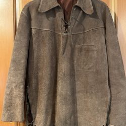 Leather pullover Shirt  Men’s Medium 