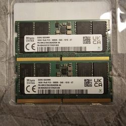 SK Hynix 32GB (2x16) DDR5 5600MHZ 262-PIN Laptop Memory