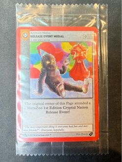 MetaZoo Games MetaZoo CCG Release Event Medal Cryptid Nation 1st Ed Foil Promo