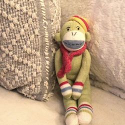 Seasons of Cannon Falls Green Sock Monkey