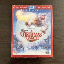 Disney’s A Christmas Carol 3D Blu-Ray, Blu-Ray, Digital Copy Movies w/ Slipcover