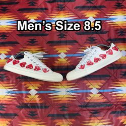 Converse Chuck 70 Low Top x Comme des Garcons Play Men’s 8.5 Hearts Shoes 1CL125