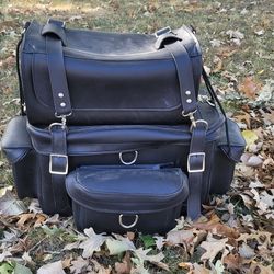 Leather Motorcycle Luggage 