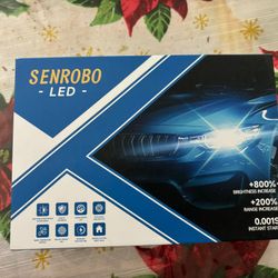 SENROBO 2pcs 110W High-power LED Car Headlight Bulbs 9005
