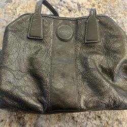 Coach Bag Green Metallic Satchel