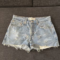 Levi’s 505 Distressed Shorts – Urban Outfitters Rework – Size 32