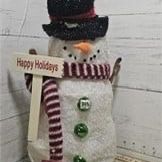 Merry brite sparkly holiday snowman
