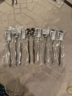 9 Pc Gorham Stegor PACE Stainless Steel Iced Tea Spoons 7-5/8"