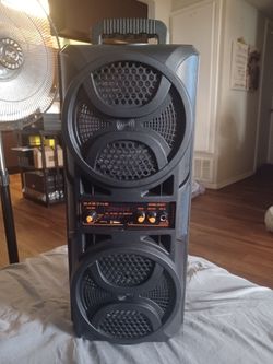 Black Portable 6.5" Dual TWS 3000W LED Speaker w/ Microphone 🎤