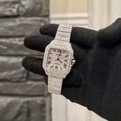 Iced Out Automatic women Watch | VVS Moissanite | Diamond Tester Certified | Full Box & Papers