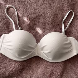 $4 White Bikini Top Size Large 