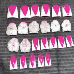Pink & White French Tip- Small