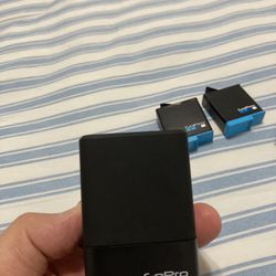 GoPro Charger With 2 Batteries 
