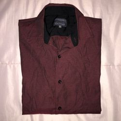 Wall Street Red Men’s Dress Shirt Size S