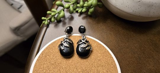 Black drop earrings from White House Black Market