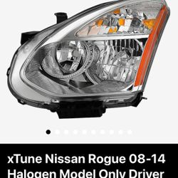 Brand New Halogen Headlights for 2008–2014 Nissan Rogue (Left & Right Pair) 