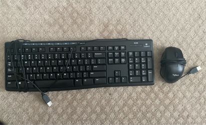 Logitech wired keyboard and mouse