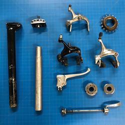 Road Bicycle Parts, Shimano Brakes Origin8 Sugino Dia Compe Dicta Freewheel Seat Post 26.0 26.8 Fixie Bike Components 