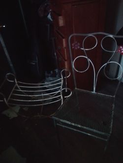 Iron chair & bench