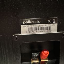 Polk Audio Bookshelf Speaker Pair Plus Front Speaker 