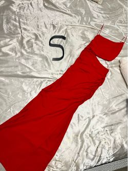 Red long dress